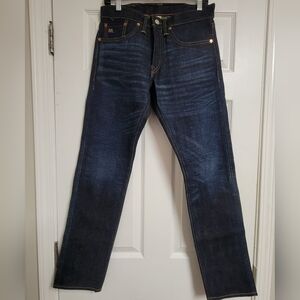 RRL Ralph Lauren Double RL Slim Fit   Japan Woven Selvedge Denim Size 29x30.
